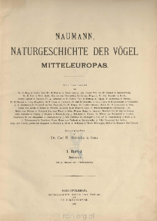 Naumann, Naturgeschichte der Vögel Mitteleuropas. Bd. 1, Drosseln