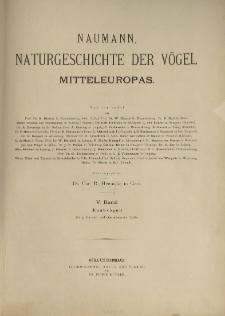 Naumann, Naturgeschichte der Vögel Mitteleuropas. Bd. 5, Raubvögel