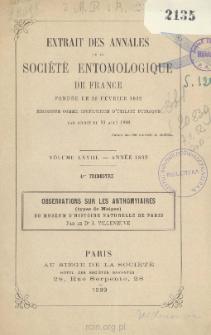 Observations sur les Anthoinyiaires (types de Meigen) du Muséum d’Histoire Naturelle de Paris