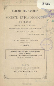 Observations sur les Anthoinyiaires (types de Meigen) du Mus&eacute;um d&rsquo;Histoire Naturelle de Paris