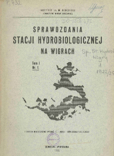 Sprawozdania Stacji Hydrobiologicznej na Wigrach