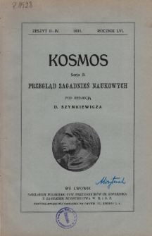 Kosmos. Seria B, Przegląd Zagadnień Naukowych, Zeszyt 2-4, Rocznik 56