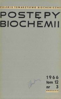 Postępy biochemii, Tom 12, Nr 3
