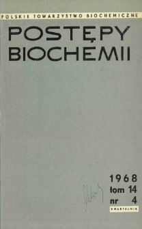 Postępy biochemii, Tom 14, Nr 4
