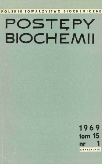 Postępy biochemii, Tom 15, Nr 1