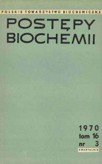 Postępy biochemii, Tom 16, Nr 3