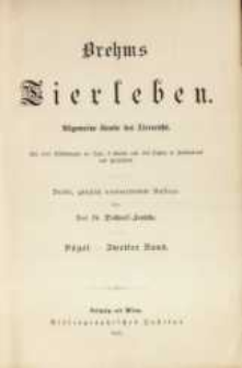 Brehms Tierleben : allgemeine Kunde des Tierreichs. Bd. 5, Vögel. Bd. 2, Baumvögel, Papageien, Taubenvögel, Hühnervögel, Rallenvögel, Kranichvögel