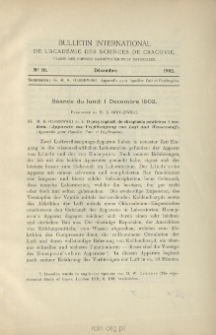 Bulletin International de L'Acad&eacute;mie des Sciences de Cracovie. Classe des Sciences Math&eacute;matiques et Naturelles. Anzeiger der Akademie der Wissenschaften in Krakau. Mathematisch-Naturwissenschaftliche Klasse. Reihe B, Biologische Wissenschaften. S&eacute;rie B, Sciences Naturelles, No 10