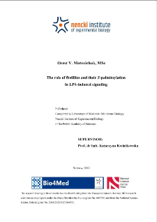 The role of flotillins and their S-palmitoylation in LPS-induced signaling : PhD thesis