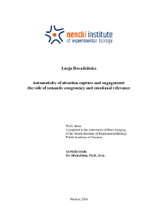 Automaticity of attention capture and engagement : the role of semantic congruency and emotional relevance : PhD thesis