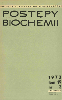 Postępy biochemii, Tom 19, Nr 3