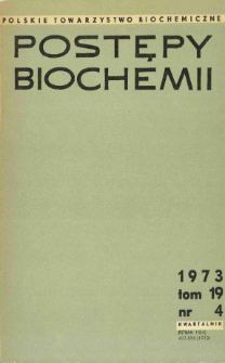 Postępy biochemii, Tom 19, Nr 4