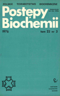 Postępy biochemii, Tom 22, Nr 3