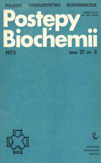Postępy biochemii, Tom 21, Nr 3