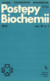 Postępy biochemii, Tom 21, Nr 1