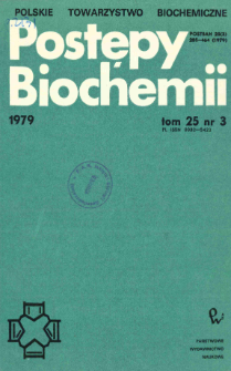 Postępy biochemii, Tom 25, Nr 3