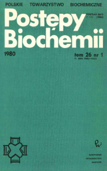 Postępy biochemii, Tom 26, Nr 1
