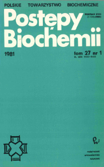 Postępy biochemii, Tom 27, Nr 1