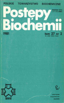 Postępy biochemii, Tom 27, Nr 2