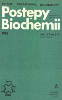 Postępy biochemii, Tom 27, Nr 3-4