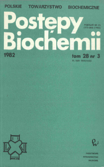 Postępy biochemii, Tom 28, Nr 3