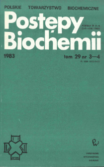 Postępy biochemii, Tom 29, Nr 3-4