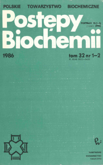 Postępy biochemii, Tom 32, Nr 1-2