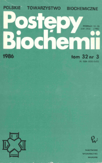 Postępy biochemii, Tom 32, Nr 3