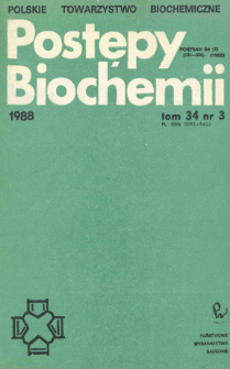 Postępy biochemii, Tom 34, Nr 3