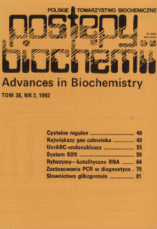 Postępy biochemii, Tom 38, Nr 2