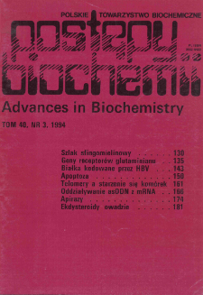 Postępy biochemii, Tom 40, Nr 3