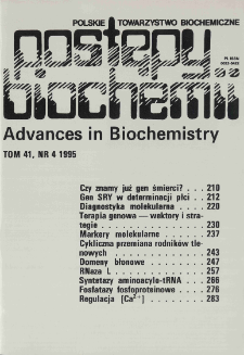 Postępy biochemii, Tom 41, Nr 4