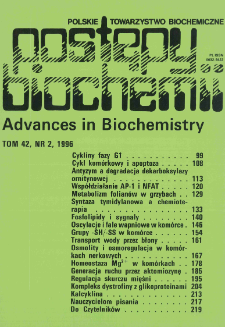 Postępy biochemii, Tom 42, Nr 2