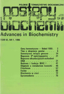 Postępy biochemii, Tom 42, Nr 1