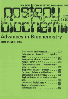Postępy biochemii, Tom 42, Nr 3