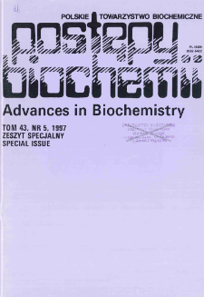 Postępy biochemii, Tom 43, Nr 5 (Special issue)