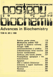 Postępy biochemii, Tom 44, Nr 3
