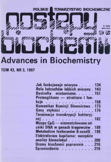 Postępy biochemii, Tom 43, Nr 3