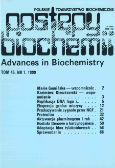 Postępy biochemii, Tom 45, Nr 1