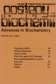 Postępy biochemii, Tom 49, Nr 2
