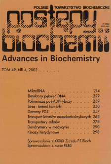 Postępy biochemii, Tom 49, Nr 4