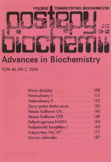 Postępy biochemii, Tom 46, Nr 2