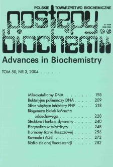 Postępy biochemii, Tom 50, Nr 3