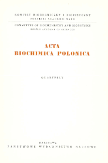 Acta biochimica Polonica, Vol. 9, No. 2, 1962