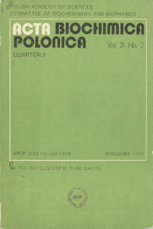 Acta biochimica Polonica, Vol. 21, No. 2, 1974
