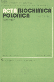 Acta biochimica Polonica, Vol. 22, No. 1, 1975