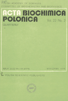 Acta biochimica Polonica, Vol. 22, No. 2, 1975