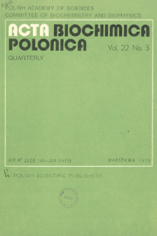 Acta biochimica Polonica, Vol. 22, No. 3, 1975