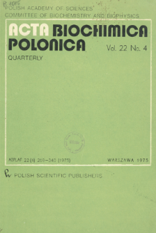 Acta biochimica Polonica, Vol. 22, No. 4, 1975