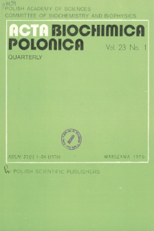 Acta biochimica Polonica, Vol. 23, No. 1, 1976